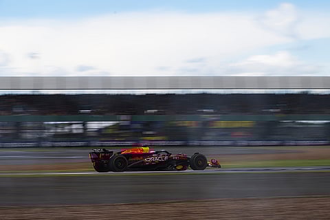 Max Verstappen steers his car during F1 Grand Prix of Great Britain